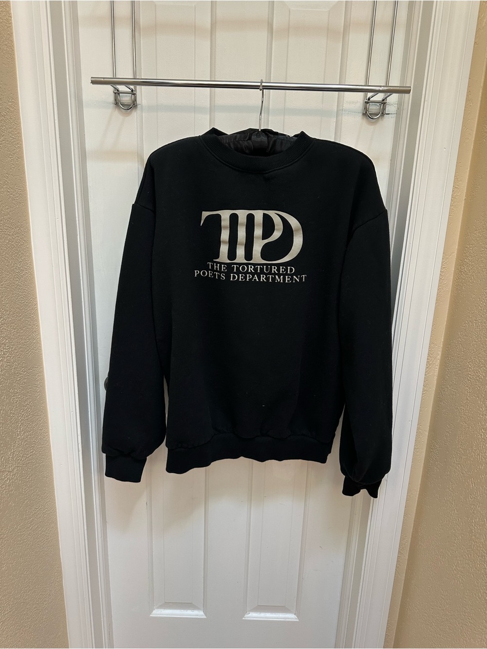 Taylor Swift TTPD Black Crewneck Sweatshirt